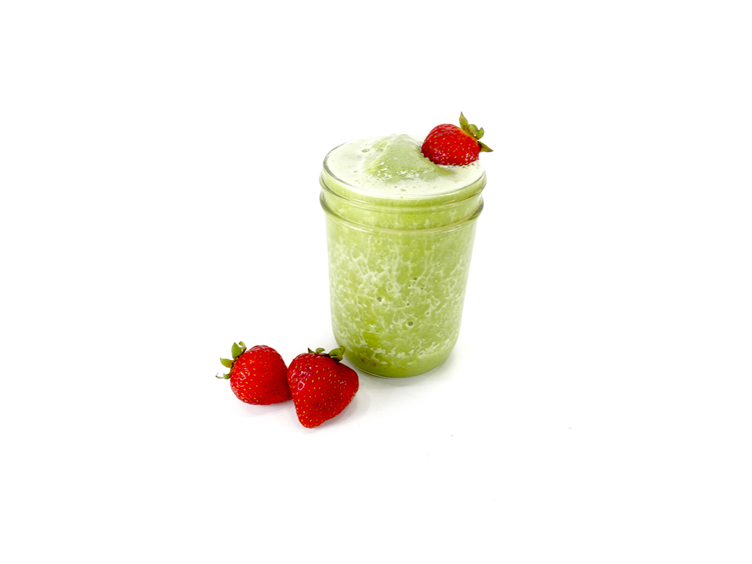 Healthy Matcha Strawberry Spinach Smoothie | Matcha Konomi