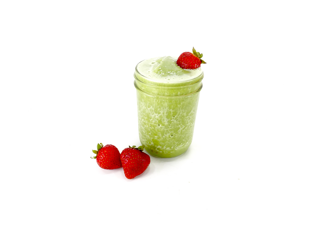 Healthy Matcha Strawberry Spinach Smoothie | Matcha Konomi 