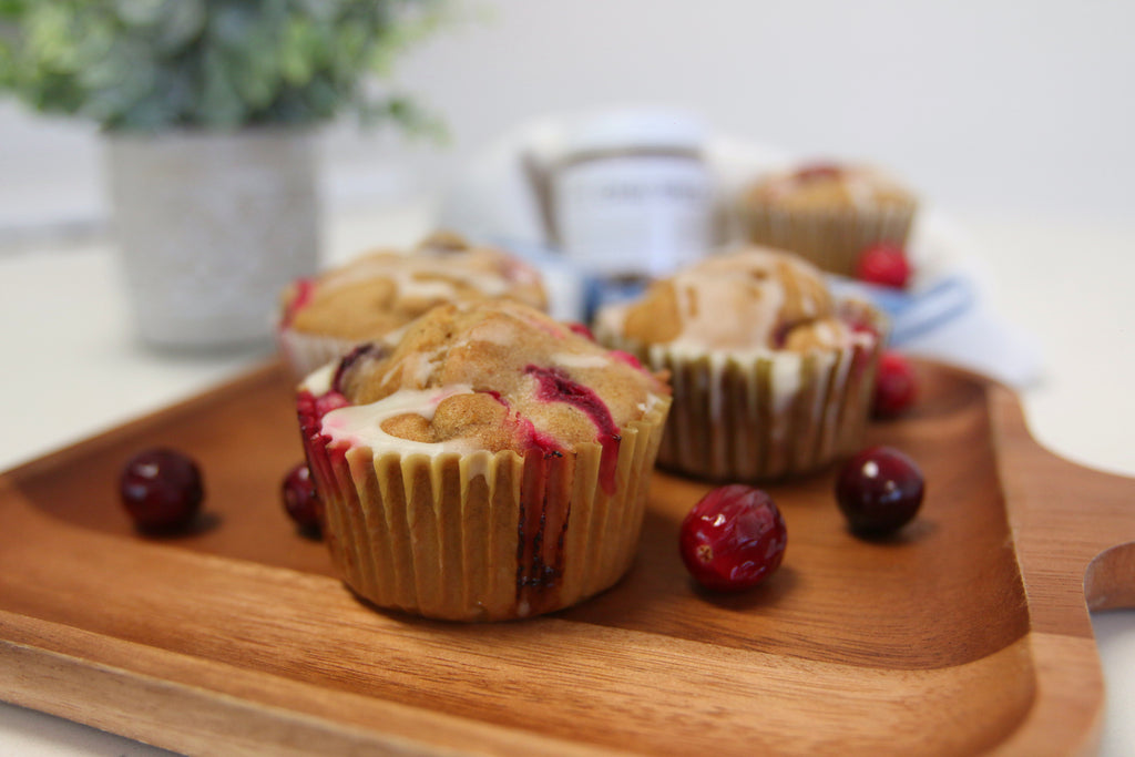Cranberry Chai spiced nut muffins