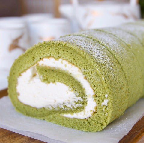 Matcha Swiss roll cake